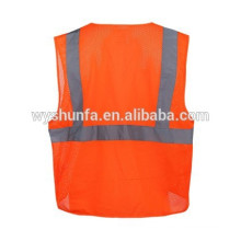 ANSI / ISEA 107-2010 chalecos de seguridad, chalecos de tela de malla de poliéster con varios bolsillos, chalecos reflectantes 3M